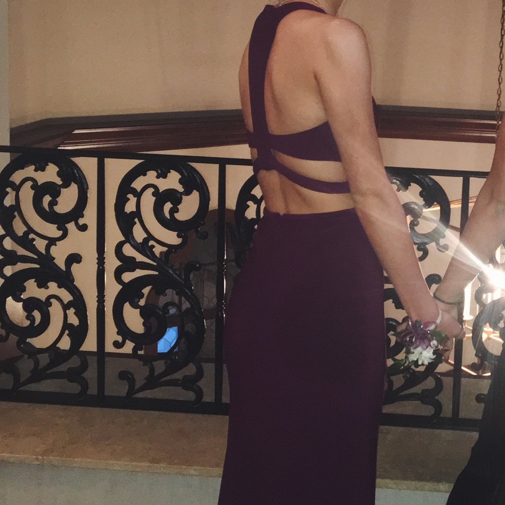 fuchsia/ purple prom dress